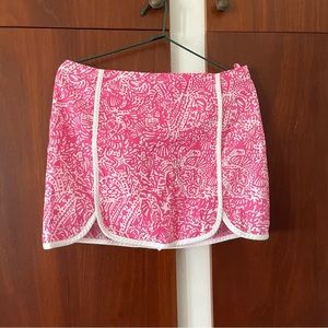 NTW Lilly Pulitzer preppy pink skort